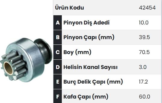 Marş Dişlisi 10diş Lucas Dik Tam Freze Ford Traktör 2000 3000 4000 |