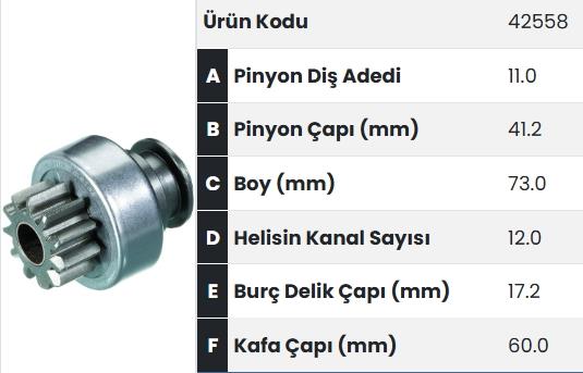 Marş Dişlisi 11diş Tam Freze Steyr Trk |