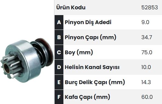 Marş Dişlisi 9diş Fiat 50nc Iveco Lombardını Fm52853 |