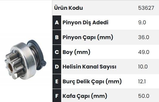 Marş Dişlisi 9diş Peugeot Boxer Ducato Jumper Transıt |