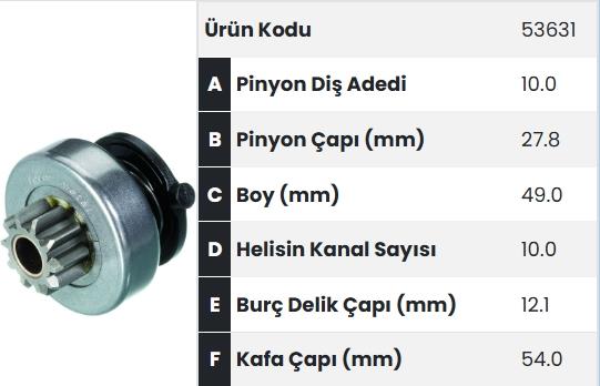 Marş Dişlisi 10diş Mb C 200d E220 Sprinter |