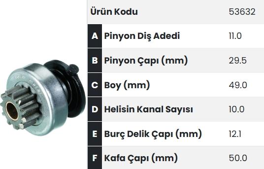 Marş Dişlisi 11diş Renault 5 Kango 1.9 |