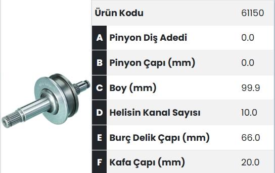 Marş Dişlisi Dişlisiz Mıtsubıshı Canter Uzun Uç |