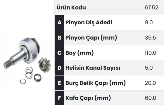 Marş Dişlisi 9diş Mıt.tip Canter Uzun Mil Özel |
