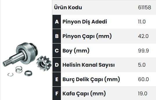 Marş Dişlisi 11diş Hyundai Ym 2009 |