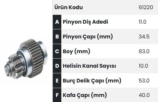 Marş Dişlisi 11diş New Holland T480 Mavi Traktör |