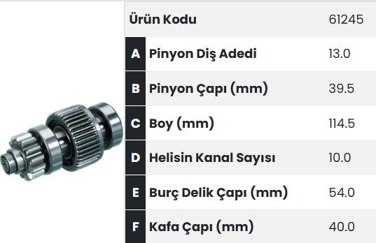 Marş Dişlisi 13diş Kia Çerez |