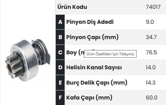 Marş Dişlisi 9diş T30 Traktör Dodge Pickup Iskra Tip |
