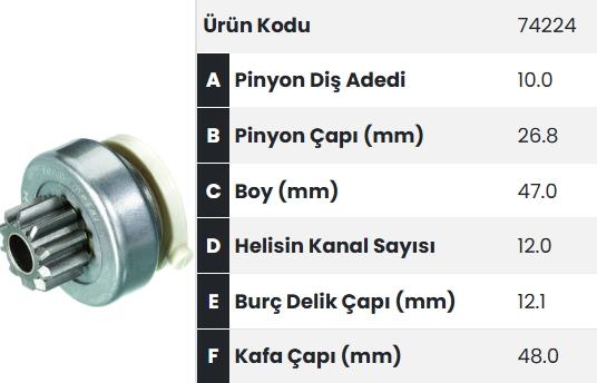 Marş Dişlisi 10diş Escort Mondeo Fm74224 |