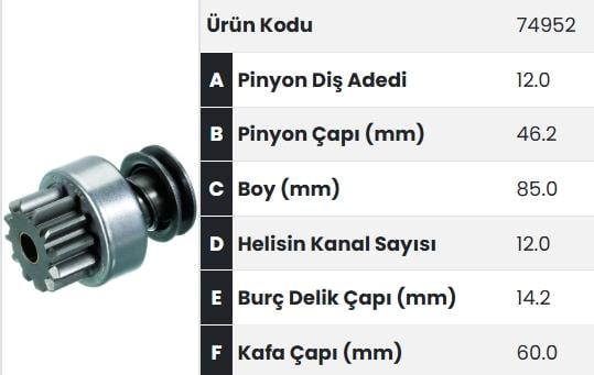 Marş Dişlisi 12diş ----kanal Sayısı Farklı-- Samsung Daewo Forklift 37mt Samsung Daewoo İş Makinas |