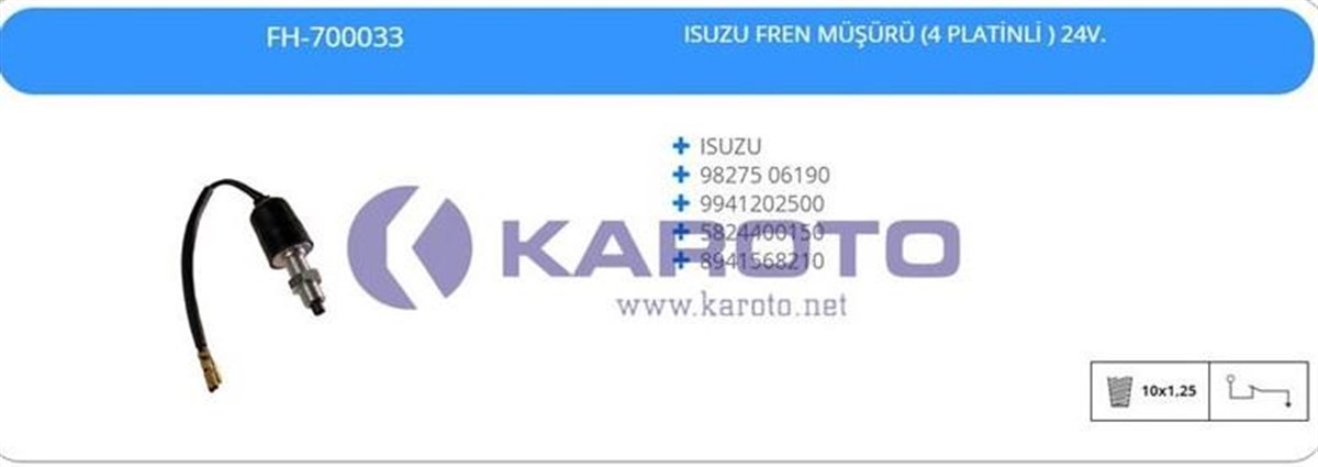 Fren Müşürü 24v Isuzu Fh 700033 | Klf Fh700033