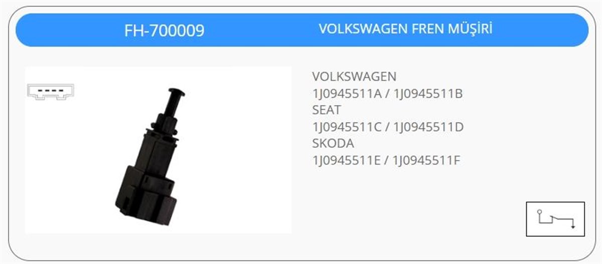 Fren Müşürü Bora Golf Transporter-ym-----fh700009 | Klf Fh700009