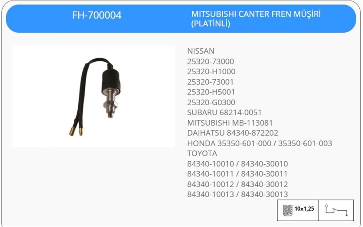 Fren Müşürü Mıtsubıshı Canter Platinli | Klf Fh700004