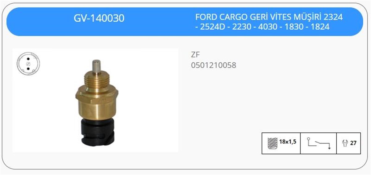Geri Vites Müşürü Ford Cargo 2324-2524d-2230-4030 | Klf Gv140030