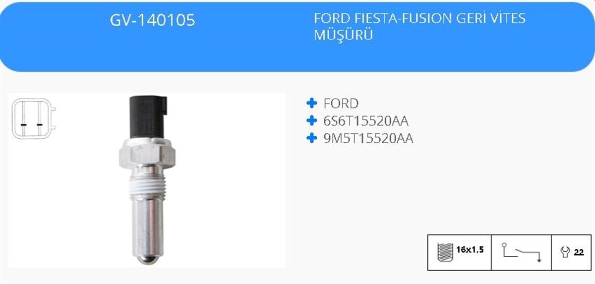 Geri Vites Müşürü Ford Focus Fiesta Fusion Gv140105 | Klf Gv140105