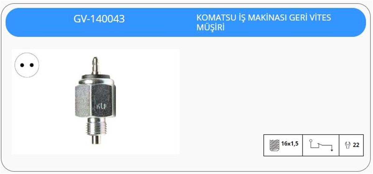 Geri Vites Müşürü Komatsu İş Makinası | Klf Gv140043