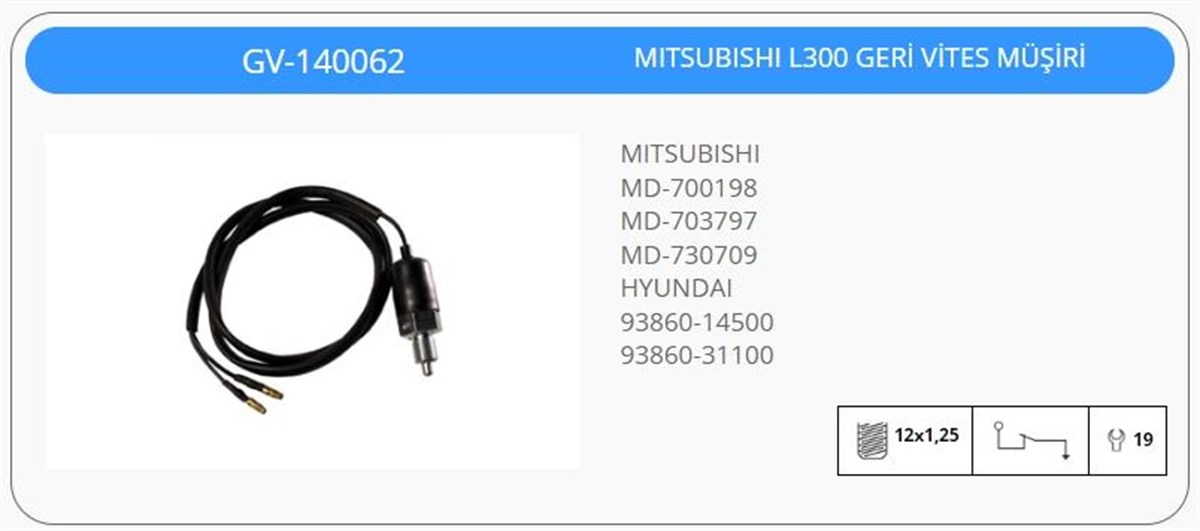 Geri Vites Müşürü Mıtsubıshı L300 Ters Uzun Pimli | Klf Gv140062