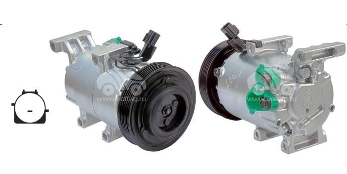 Klima Kompresörü 12v 6kanal 124mm Hyundai Elantra 11-15 Hyundai İ20 1.4 08-15 İ20 1.6 10- Kia | Hanon 977013x000