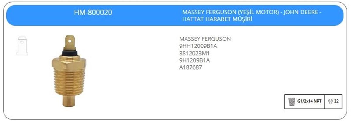 Hararet Müşürü Massey Ferguson Johndeere Hattat | Klf Hm800020