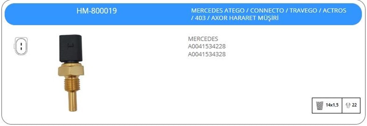 Hararet Müşürü Mercedes Benz Atego Travego | Klf Hm800019