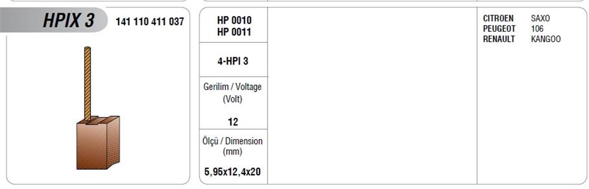 Kömür Hidrolik Direksiyon Kömürü Hpıx 2 Reno Clio Kango | Mega Hpıx3