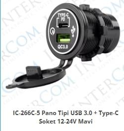 Marin Plastik Çakmak Yuvası Type-c + Usb |