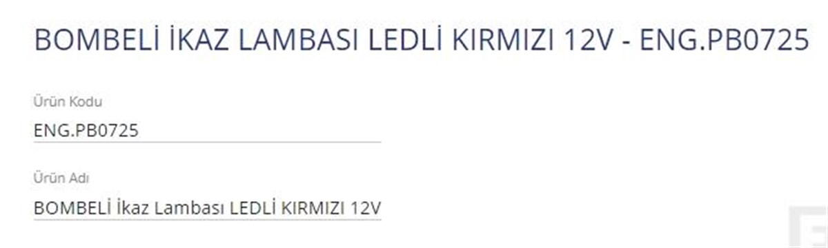 İkaz Lambası Sarı Mavi Kırmızı Pro Bombeli | Eng Pb0725