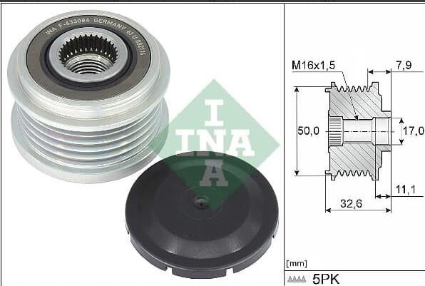 Alt.kasnağı 5kan Mercedes M282 177 247 Cla118 | Ina 535035910