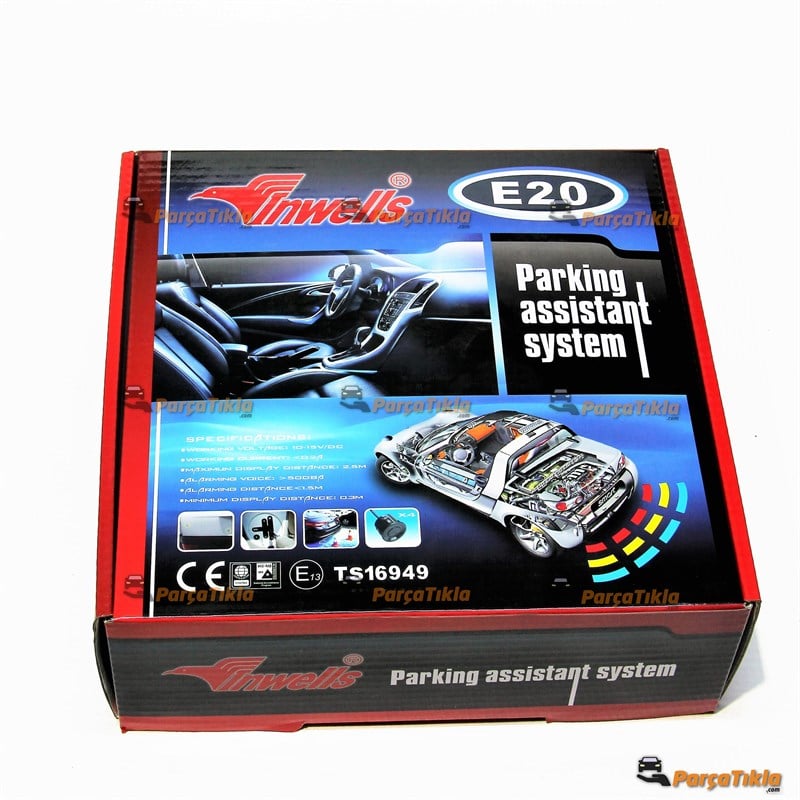 Park Sensörü Sesli İkazlı Beyaz Sensörlü E20 |