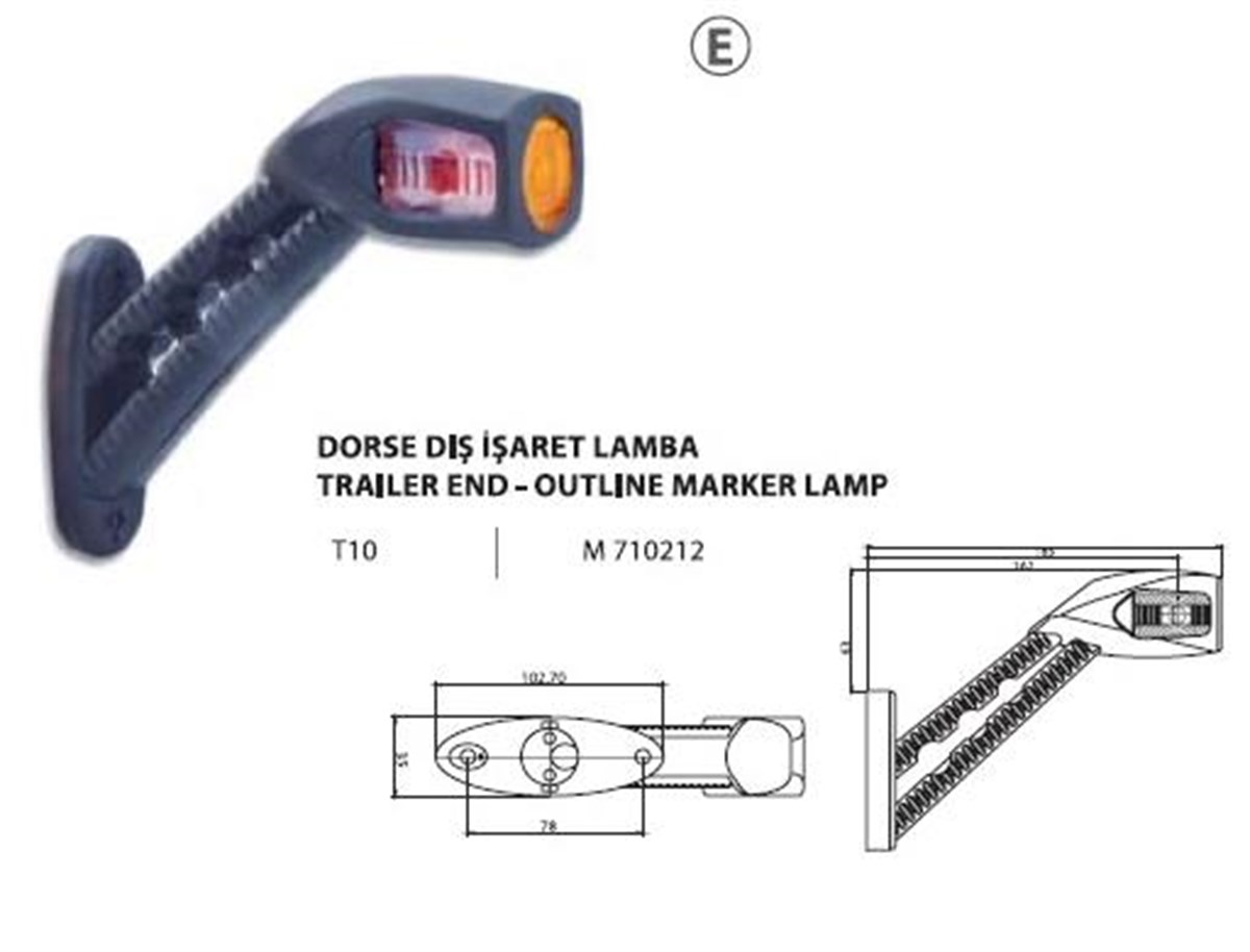 İşaret Lambası Kareli Dorse Ym M710212 | Mars 710212