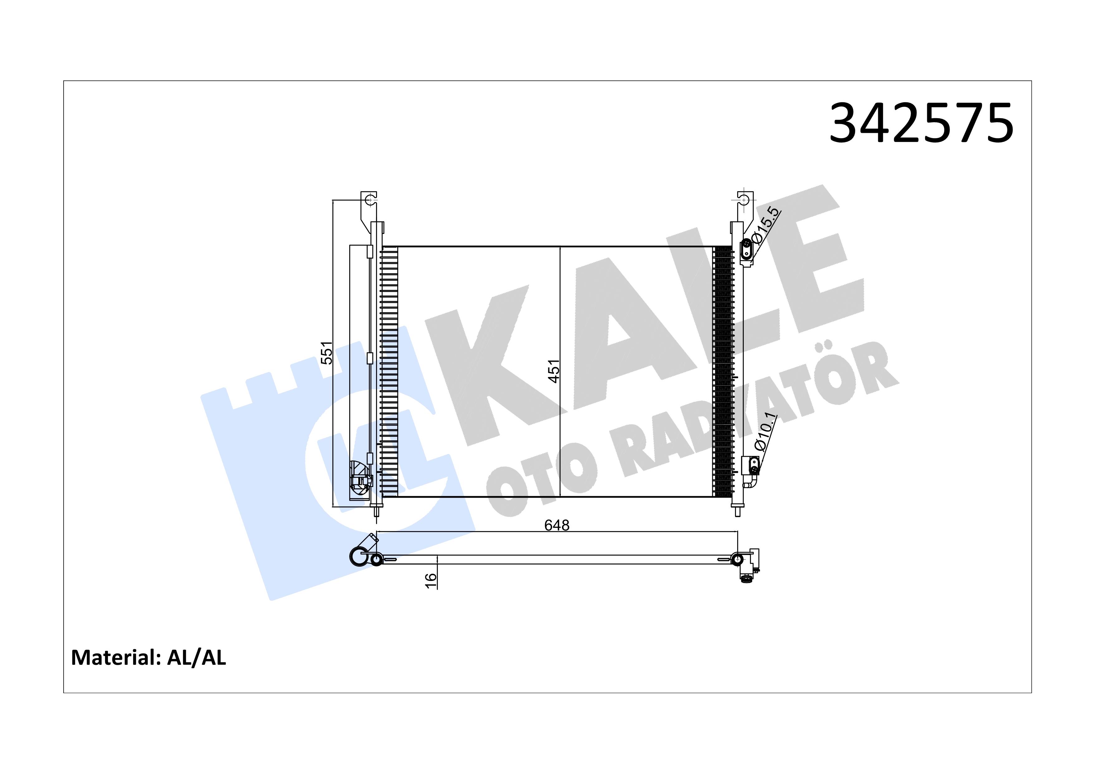 Klima Radyatörü Renault Koleos 2.0 2.5 4x4 08-14 | Kale 342575