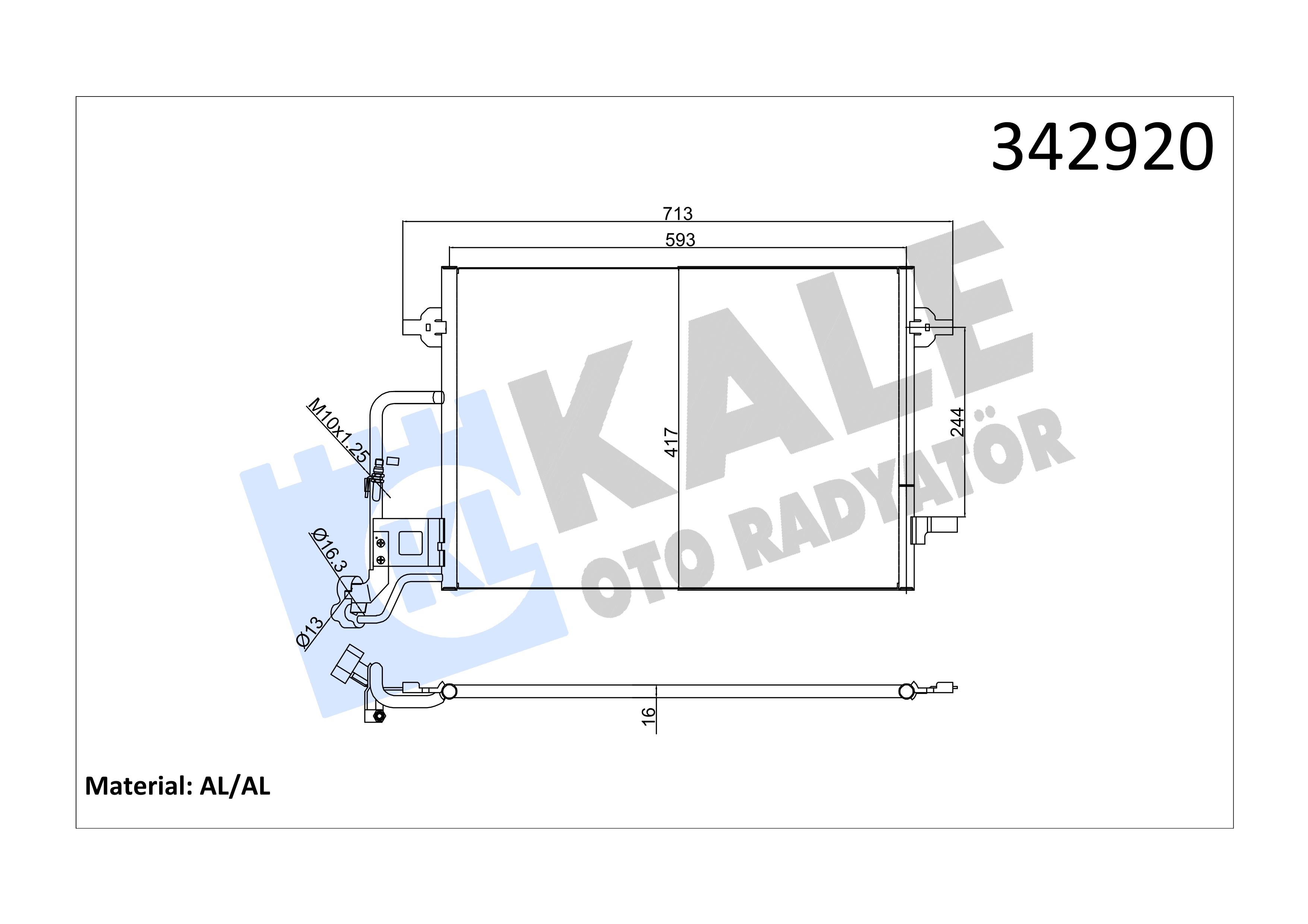 Klima Radyatörü Vw Passat Skoda Süperb Kale342920 | Kale 342920