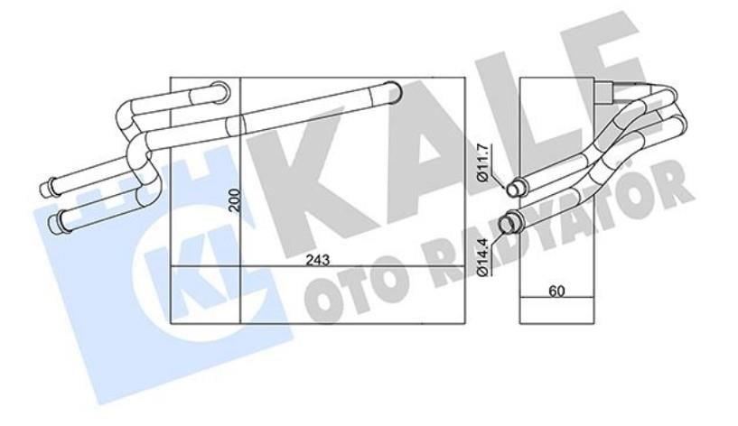 Klima Radyatörü Evaporatörü Borulu Renault Kangoo 1.5 Dcı -1.6 16v 1998-2008 / Kangoo 1.9 Dcı 2001- / Kangoo Express | Kale 350060