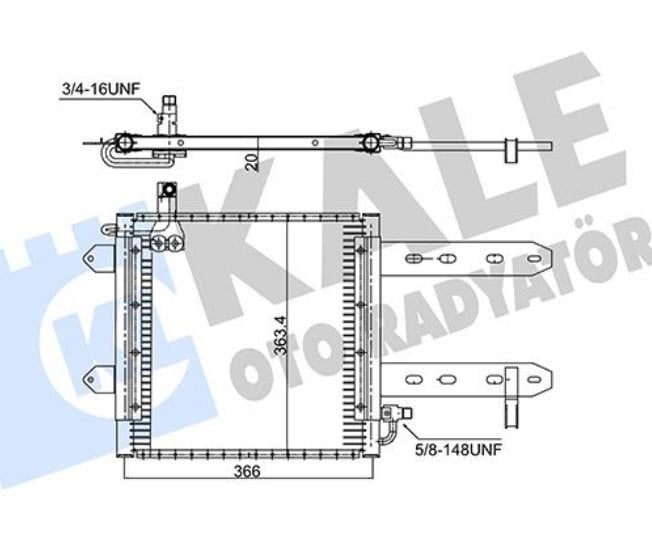 Klima Radyatörü Vw Polo 95-00 Seat ( Boru Girişlerinin Yönüne Dikkat )6n0820413b | Kale 350710