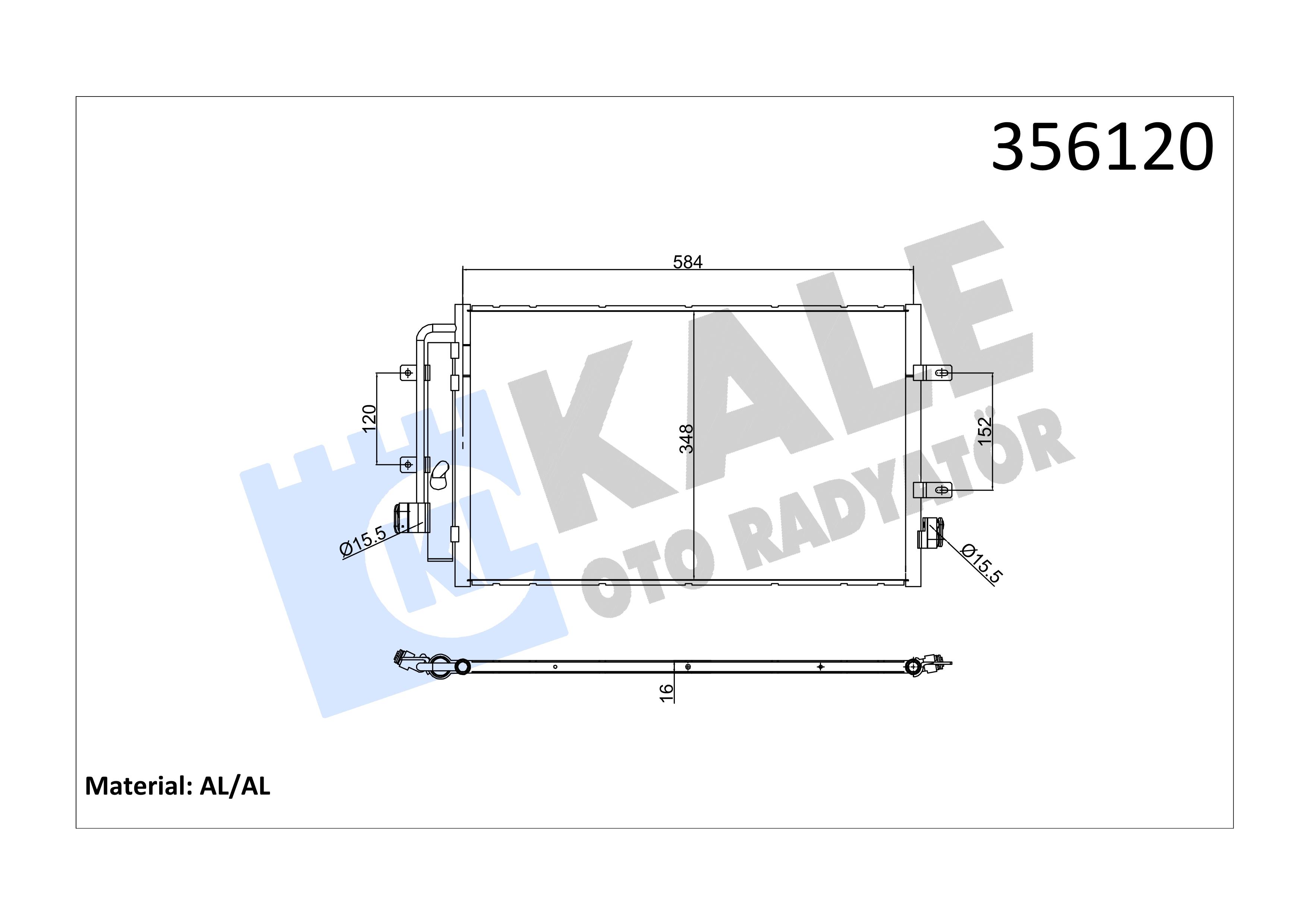 Klima Radyatörü İveco Daily 12-f1c F1a E6-e 70c 17 Van 3950 | Kale 356120
