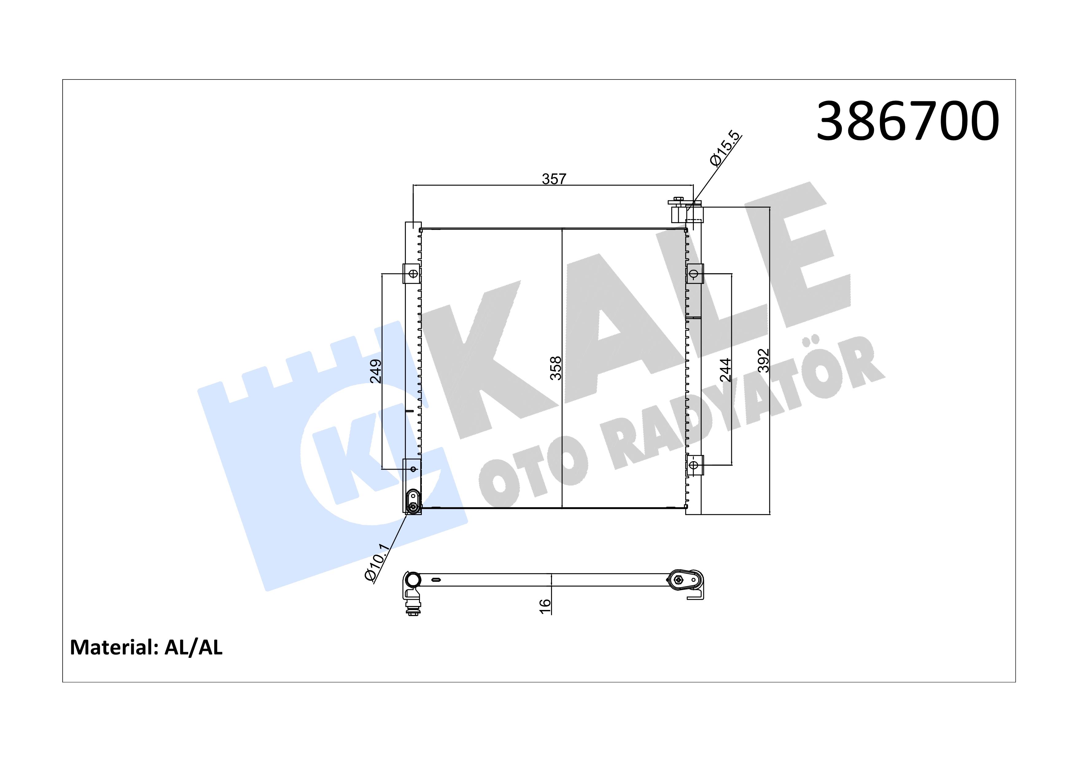 Klima Radyatörü Honda İes Cıvıc 96-01 Hrv 96-00 Rover 400 İes | Kale 386700