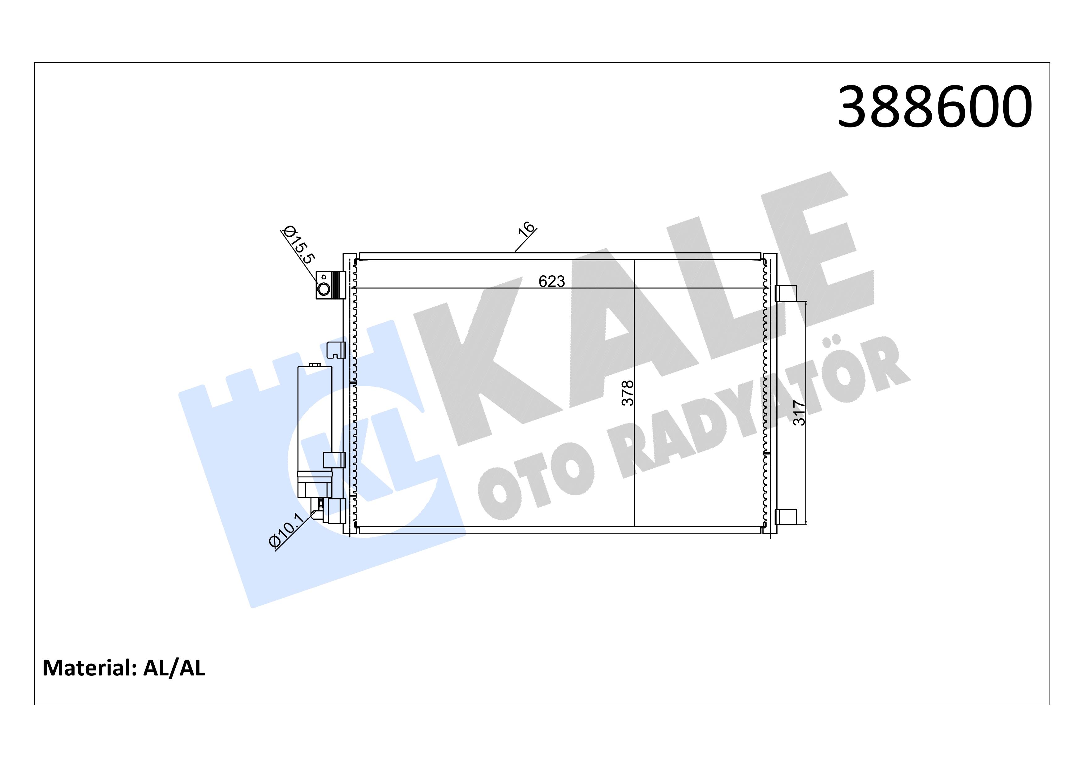 Klima Radyatörü Nissan Qashqaı (j10) 1.6i At/mt 2007-2014 | Kale 388600