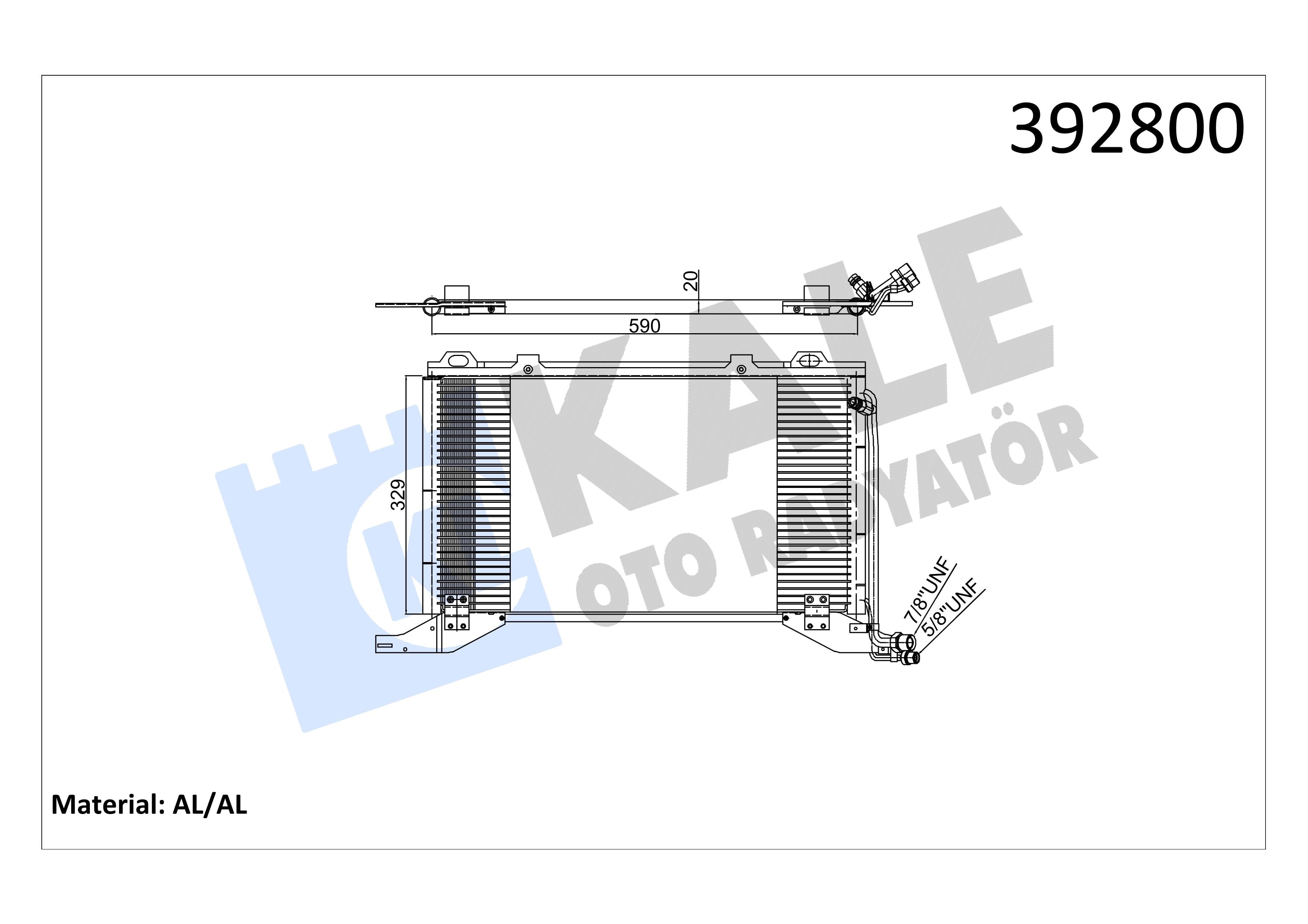 Klima Radyatörü Mercedes W210 E200 E220 E290 97-03 | Kale 392800