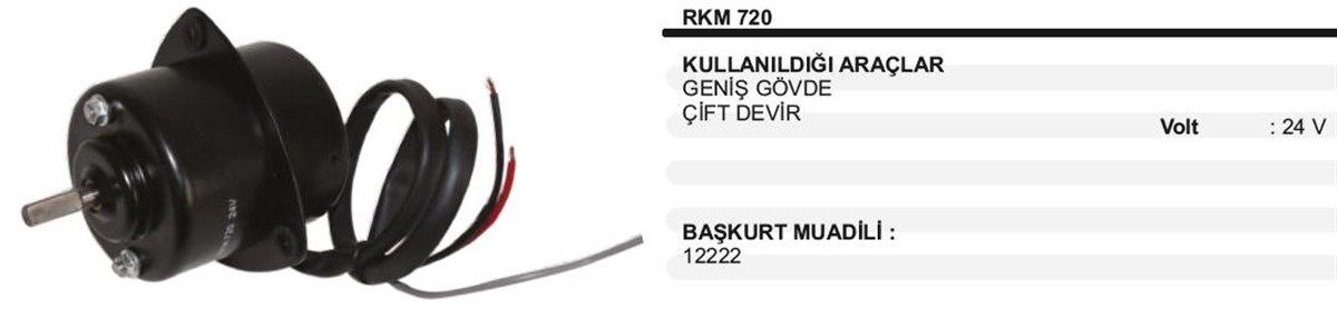 Kalorifer Motoru 24v Ford Cargo Yetsan K720 | Ith Km720