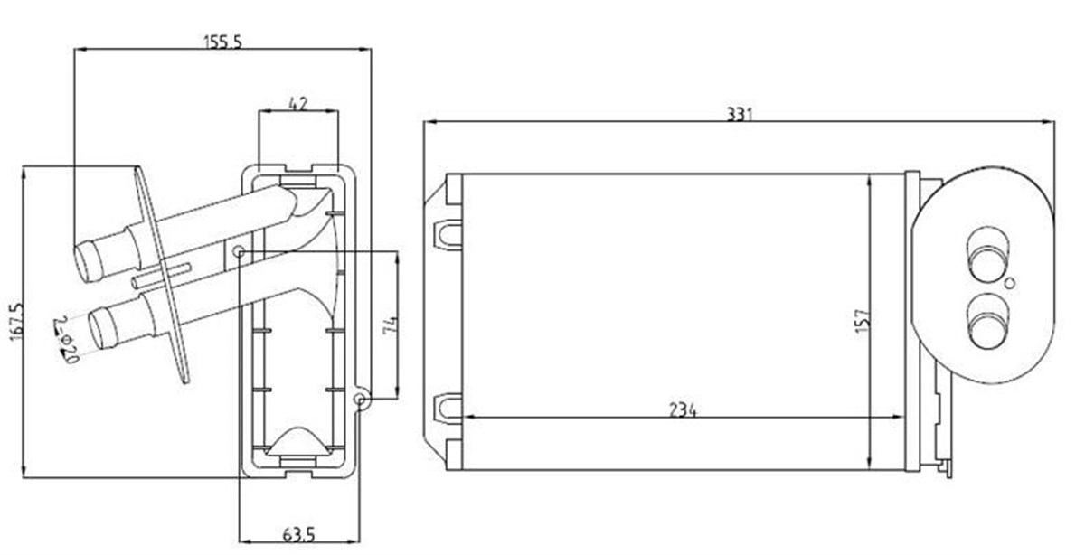 Kalorifer Radyatörü Klimalı Transporter T4 96>03 | Topran 108826001