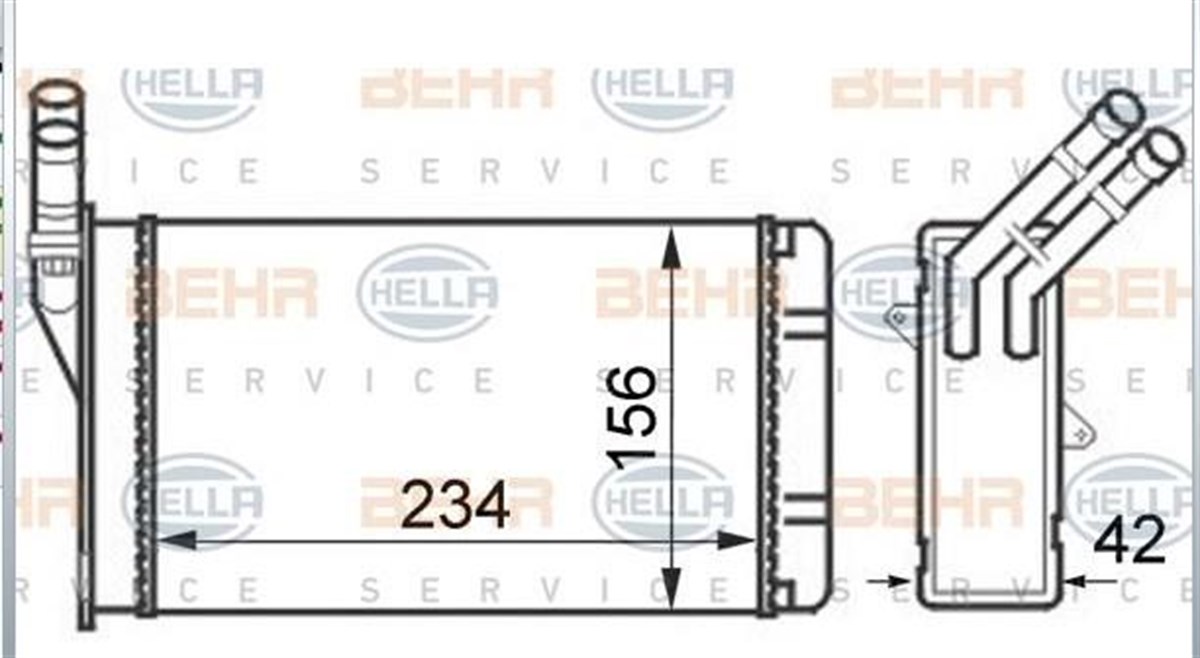 Kalorifer Radyatörü Peugeot Citroen Partner Berlingo 1.9 2. 306 Xsara Xantıa | Behr 8fh351024301