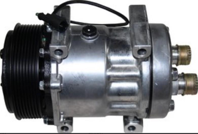 Klima Kompresör 12v 8pk 7h15 Arkadan Çıkış İveco Biçer Döver Iveco Sanden8124 Sd8124 Newholland 2855456 Bloktan Bağlantı | Kapo 8124