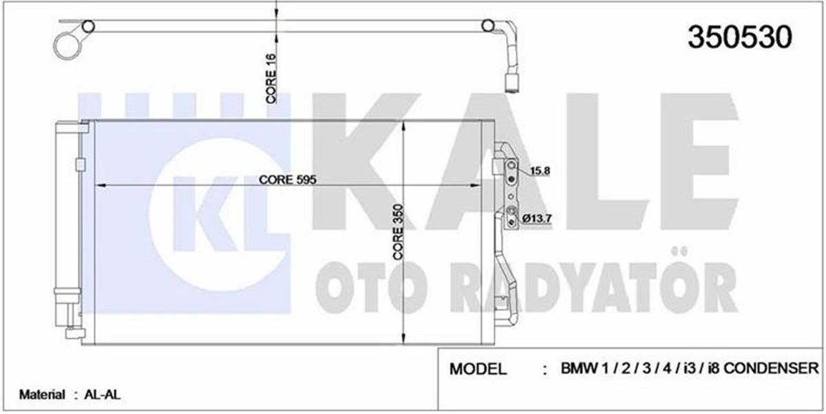 Klima Radyatörü Bmw 1 Serisi F20 F21 116 D 10- F30 | Kale 350530