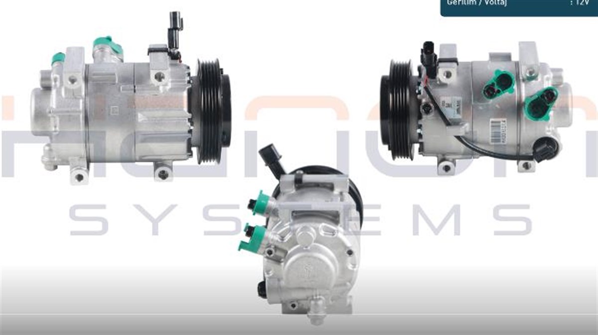 Klima Kompresör 5pk 117mm Hyundai İ20 1,4/1,2 Benzinli Kia 97701c8000 | Kapo 97701c8000