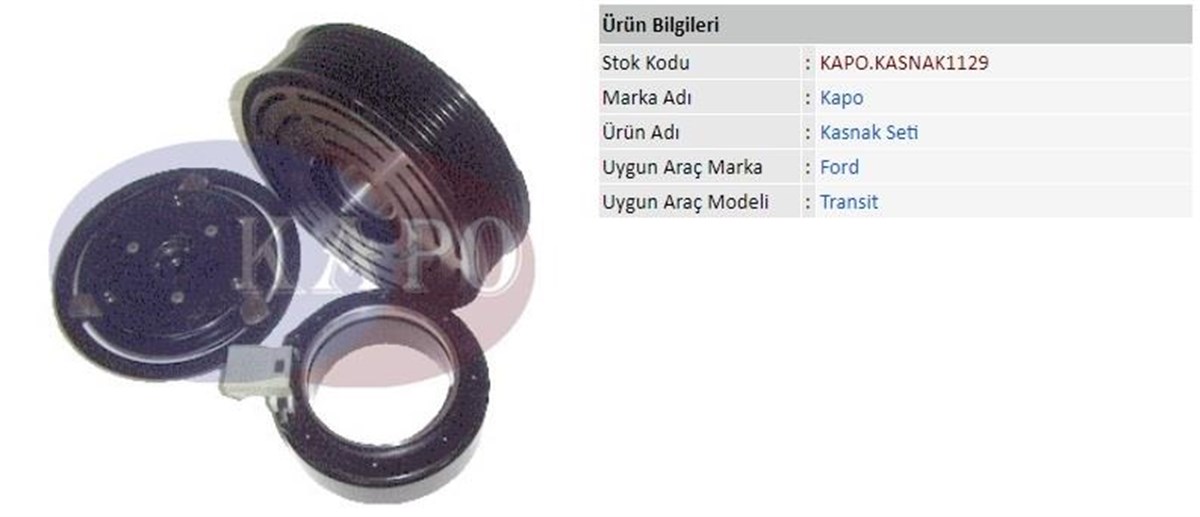 Klima Kompresör Kasnak Seti 8pk 131mm Ford Transıt | Ith Klımakasnak1129