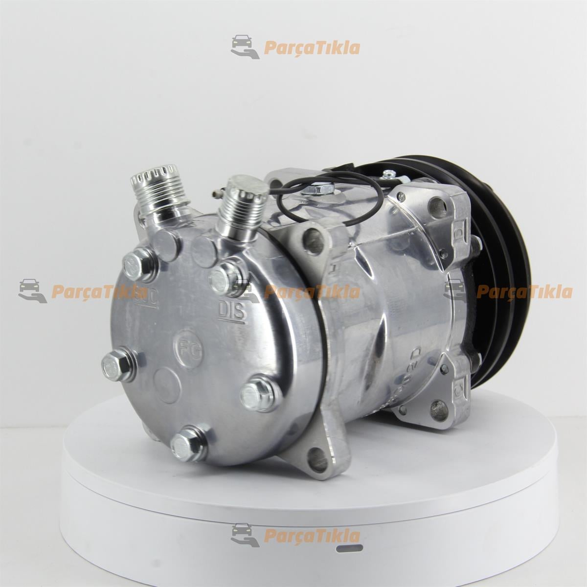 Klima Kompresörü 12v 2pk V Kayış 5h14 Üstten Çıkış İnce Kalın Kasnak Çapı : 132mm 42010112 | Lidpart K6626