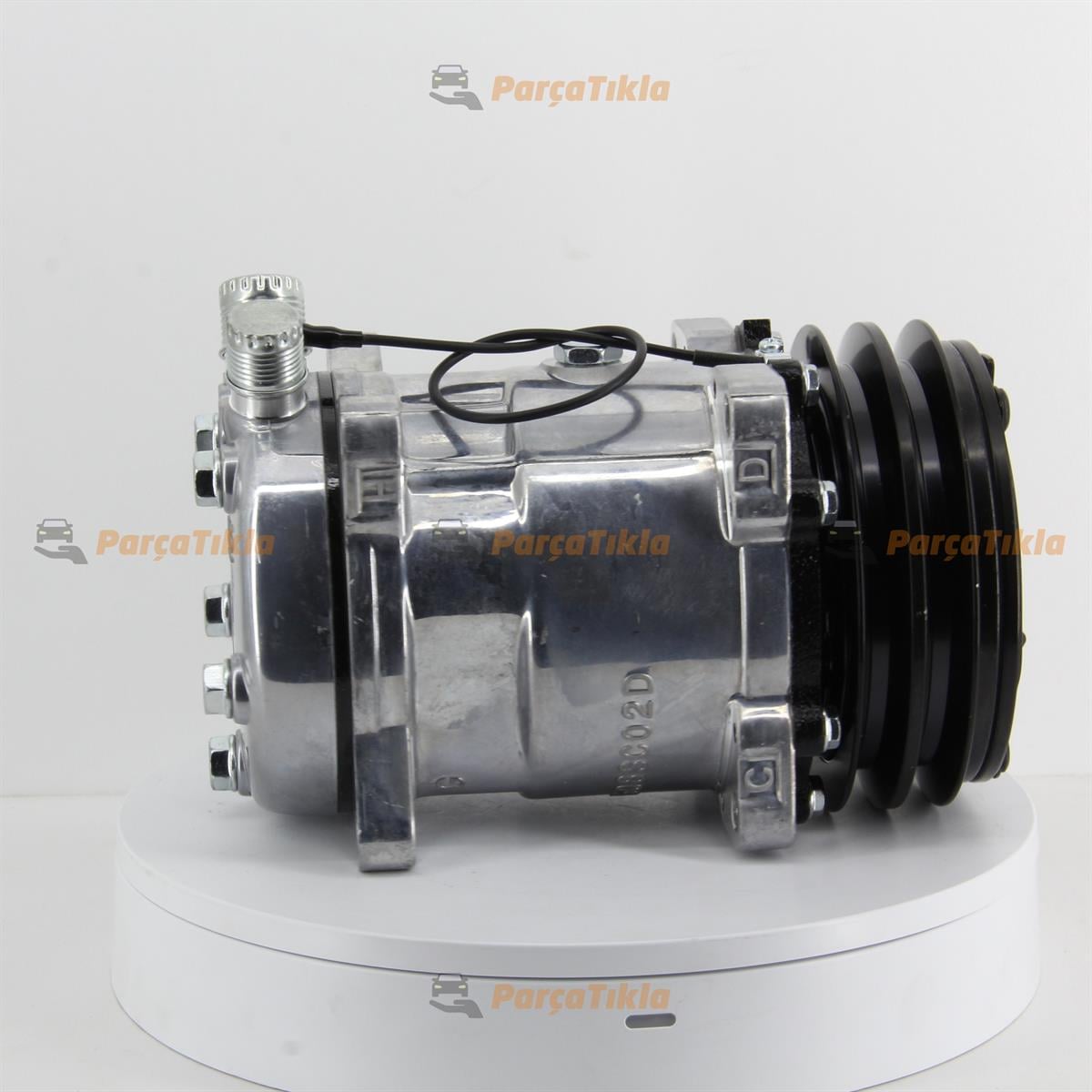 Klima Kompresörü 12v 2pk V Kayış 5h14 Üstten Çıkış İnce Kalın Kasnak Çapı : 132mm 42010112 | Lidpart K6626