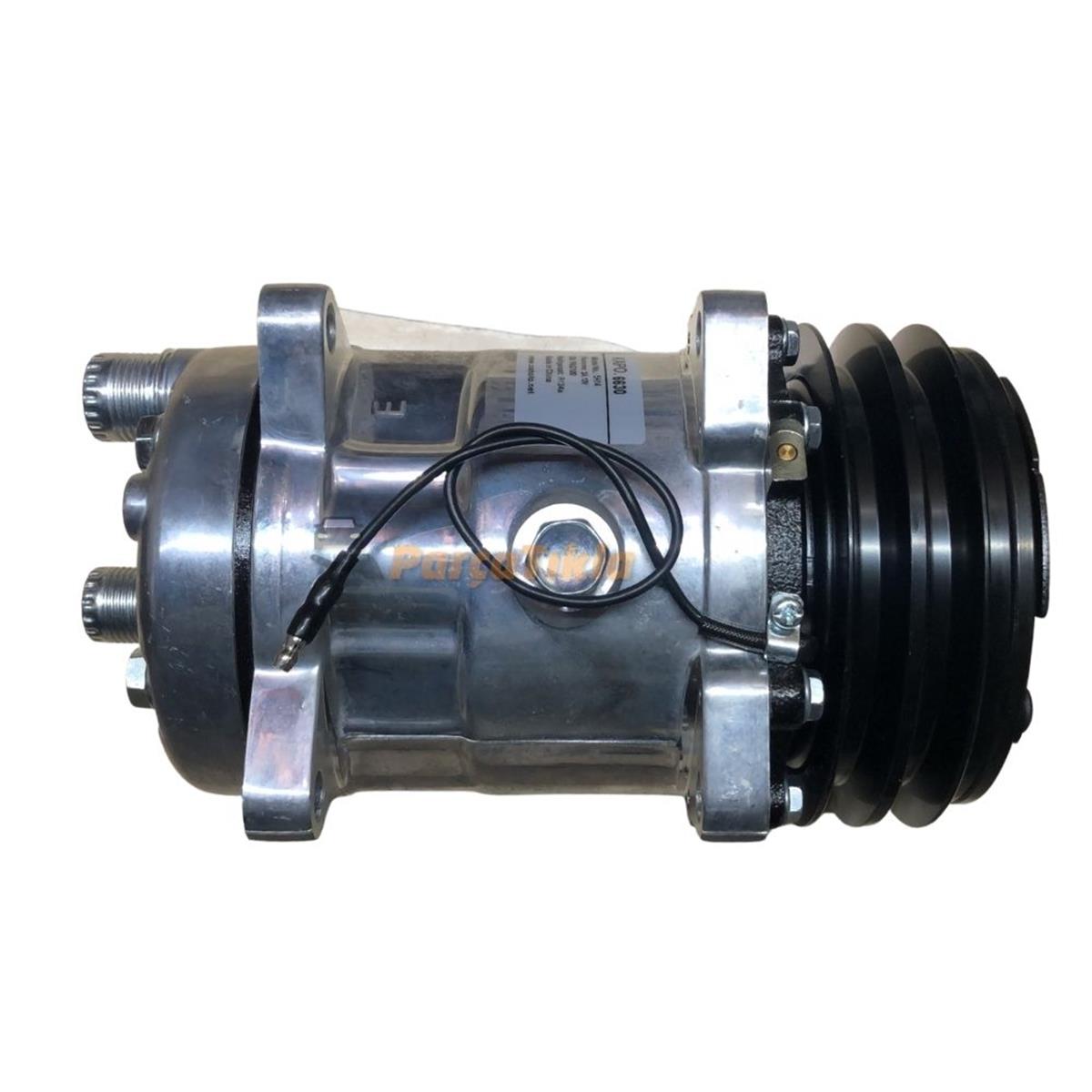 Klima Kompresörü 12v 2pk V Kayış 5h14 Arkadan Çıkış İnce Kalın Sanden Tipi Kasnak Çapı:132mm İnce Kalın İ-k | Kapo 6630