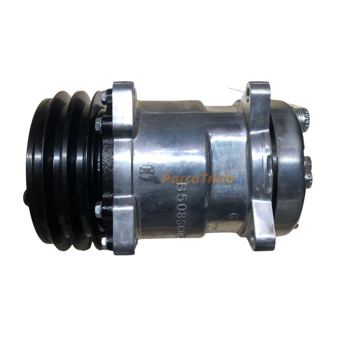 Klima Kompresörü 12v 2pk V Kayış 5h14 Arkadan Çıkış İnce Kalın Sanden Tipi Kasnak Çapı:132mm İnce Kalın İ-k | Kapo 6630