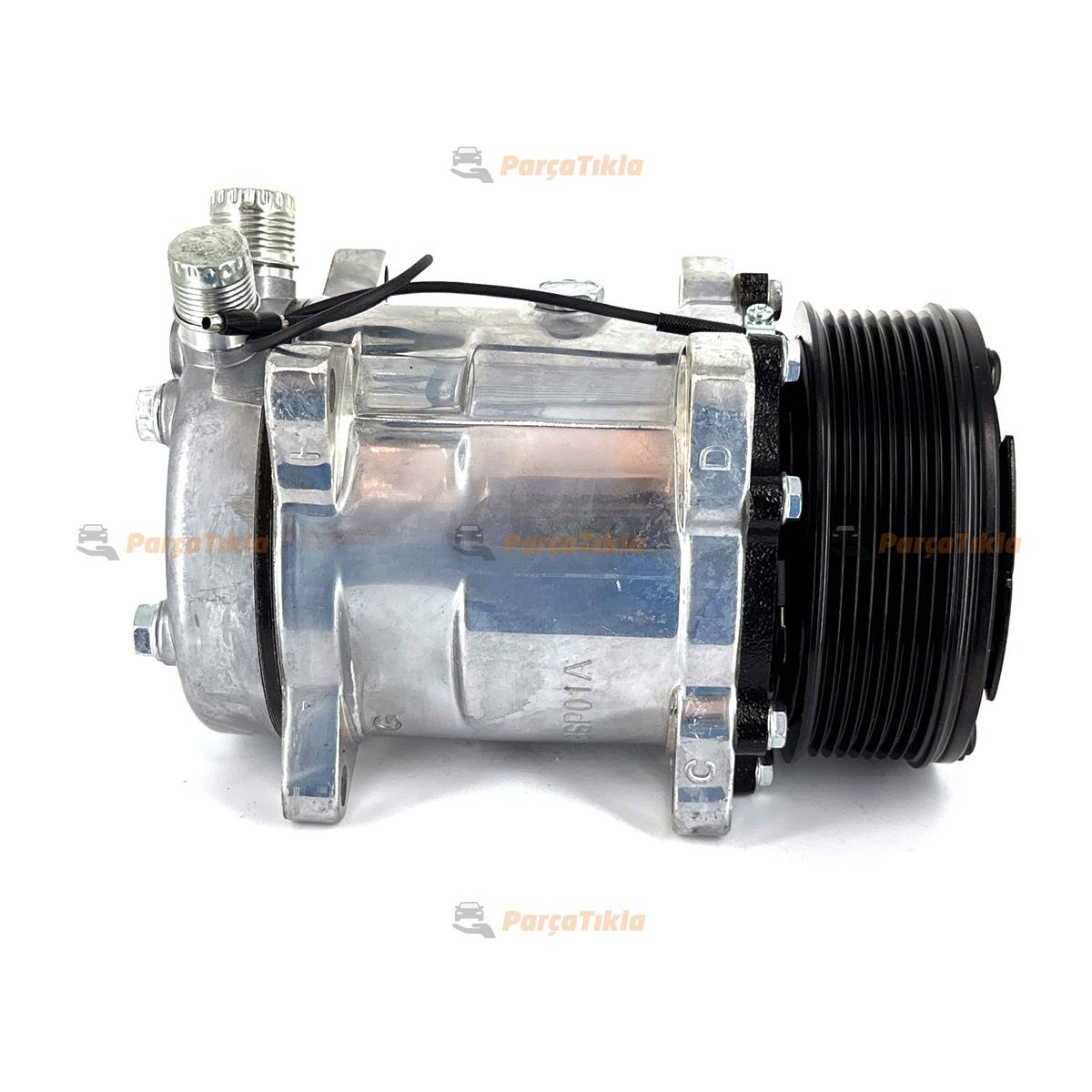 Klima Kompresörü 12v 8pk 5h14 Üstten Çıkış İnce Kalın Sanden6629 Sd6629 | Kapo 6629